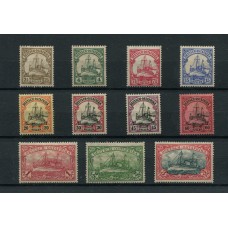 ALEMANIA COLONIAS OST AFRICA 1906 Yv. 30/40 SERIE DE ESTAMPILLAS NUEVA CON GOMA, RARA COMPLETA 200 EUROS